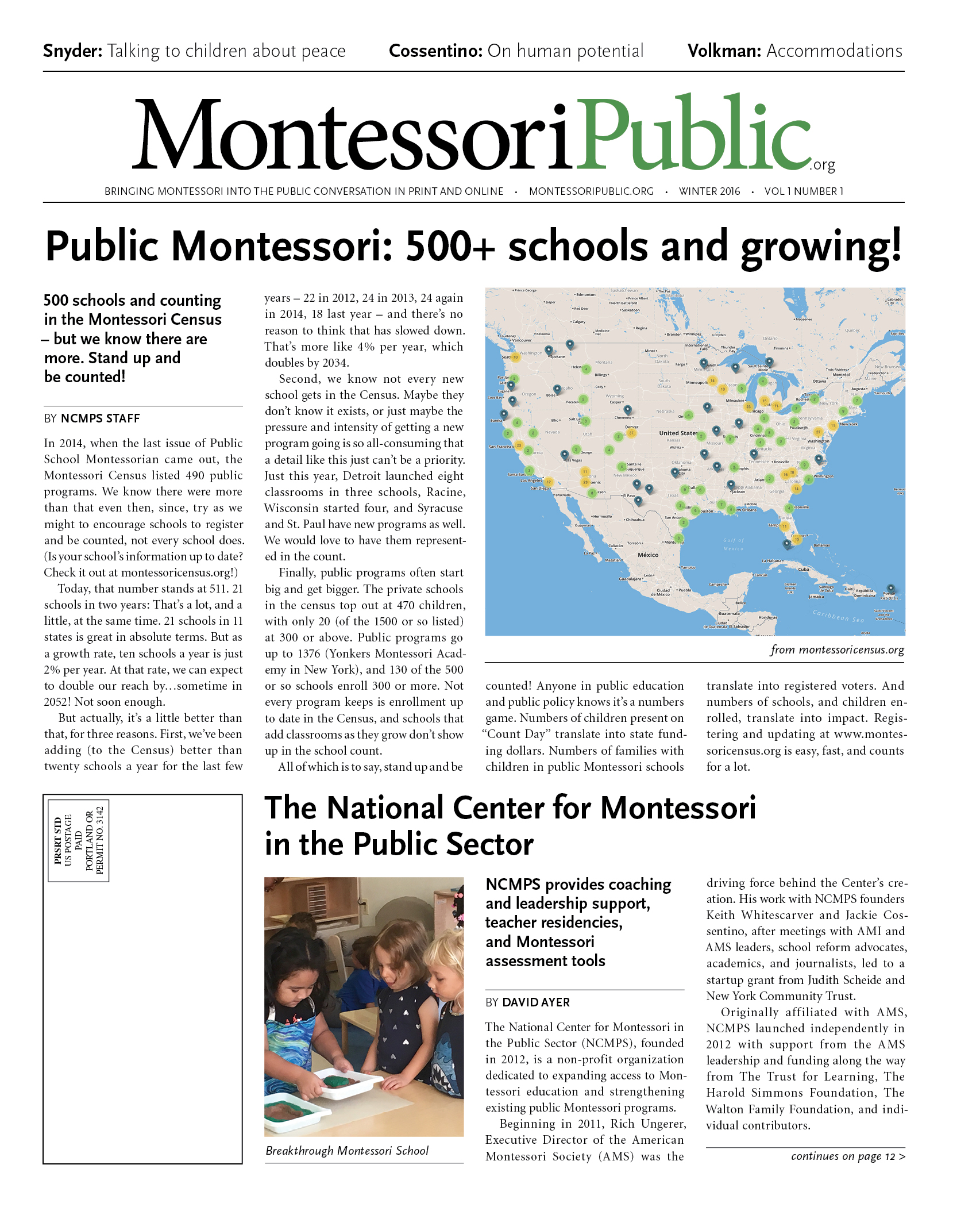 MontessoriPublic — Print Edition #2: Charters and Choice